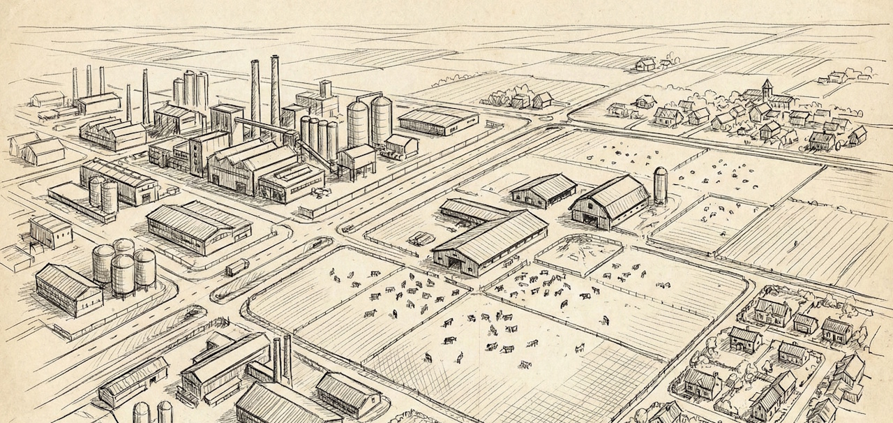 Croquis architectural sur fond blanc